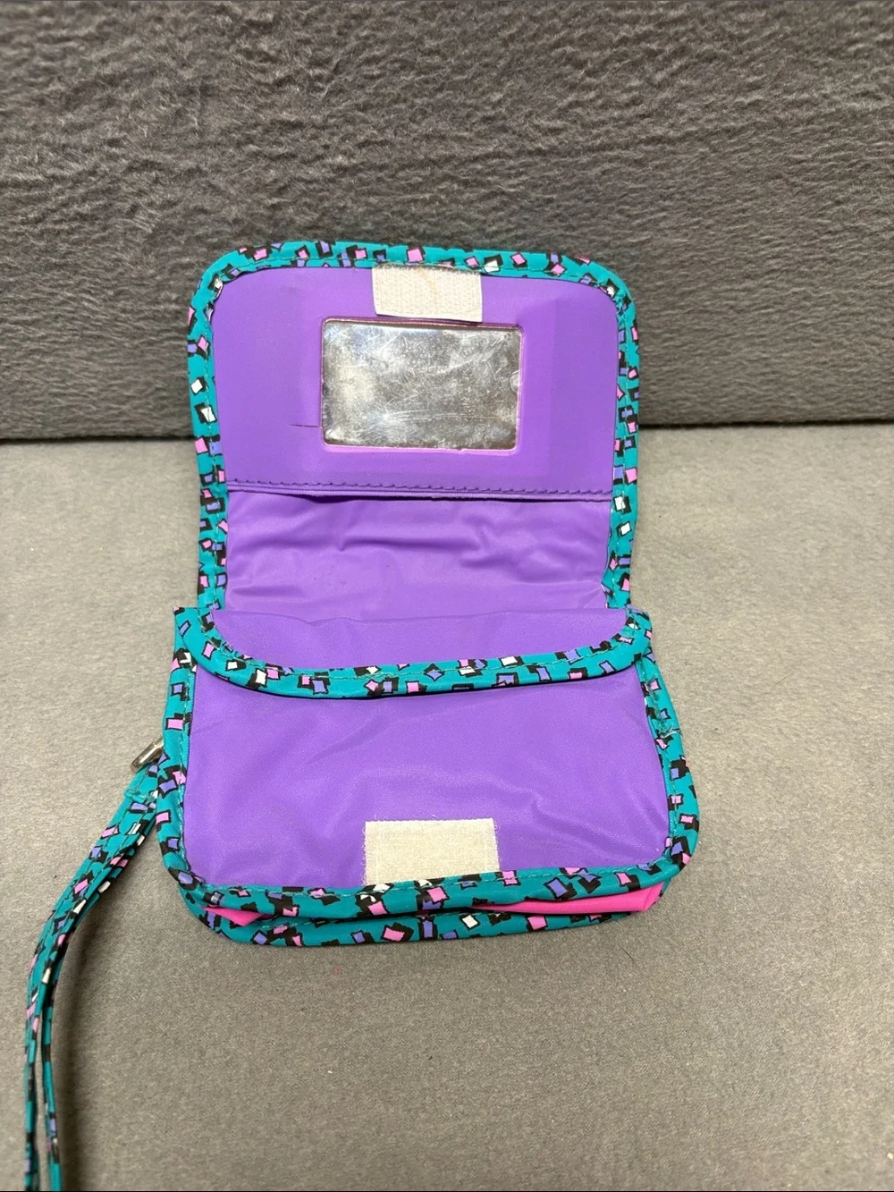 Disney Minnie Mouse Purple and Teal Kids Wristlet Purse